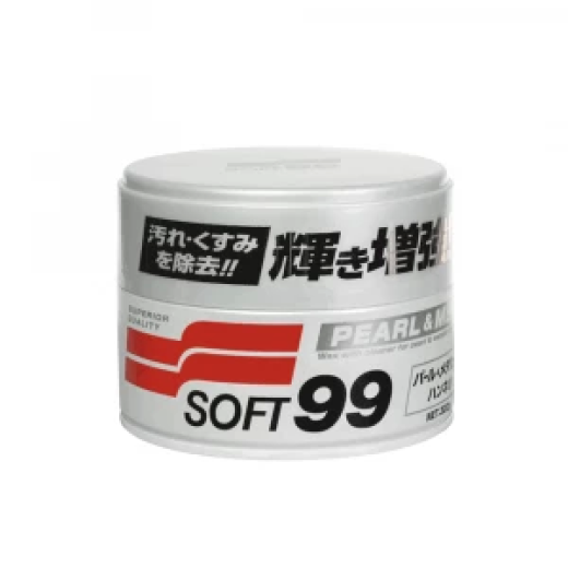 Очищуючий віск для світлих автомобілів  SOFT99 Pearl & Metallic Soft Wax