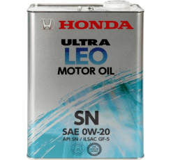 Синтетичне моторне мастило, 4 л HONDA Ulta Leo 0W-20 SN