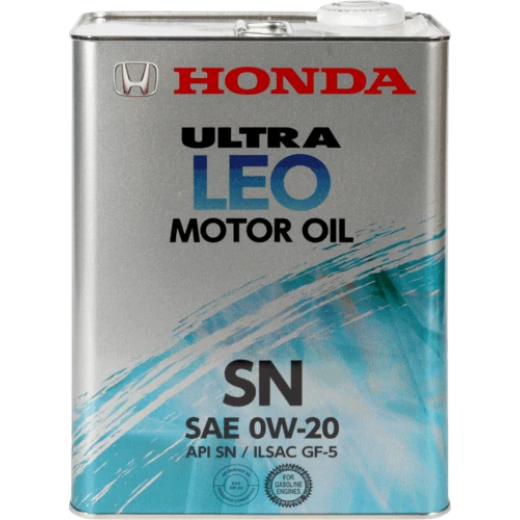 Синтетичне моторне мастило, 4 л HONDA Ulta Leo 0W-20 SN