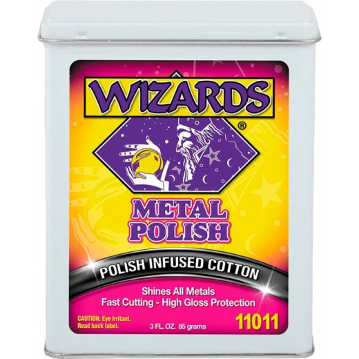 Вата для очищення металу та хрому Wizard Metal Polish
