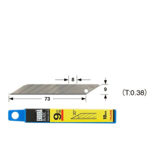 Леза сегментні 9мм TAJIMA Acute Angle Endura Blade LCB39 кут нахилу 30°, 10 шт.