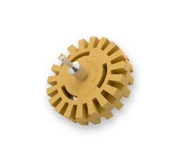 Круг для зняття двостороннього скотчу - Flexipads Toothed Tape Erazer Width Wheel 100 мм (4") жовтий (TE400)