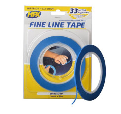 HPX FINE LINE - 3мм x 33м - маскувальна стрічка (скотч) для криволінійних форм