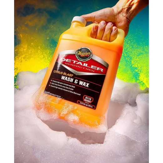 Шампунь Meguiar's концентрований з віском карнауби Detailer Citrus Blast Wash & Wax 3,79 л