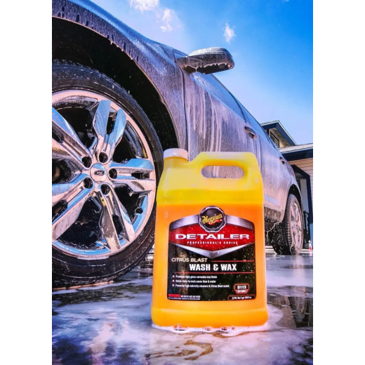 Шампунь Meguiar's концентрований з віском карнауби Detailer Citrus Blast Wash & Wax 3,79 л