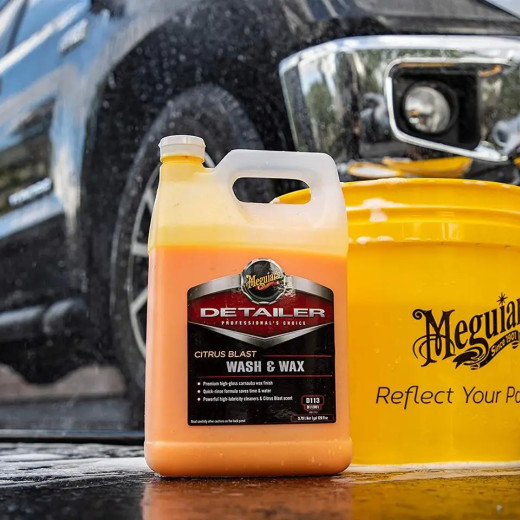 Шампунь Meguiar's концентрований з віском карнауби Detailer Citrus Blast Wash & Wax 3,79 л