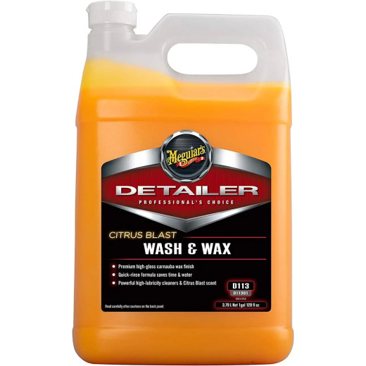 Шампунь Meguiar's концентрований з віском карнауби Detailer Citrus Blast Wash & Wax 3,79 л