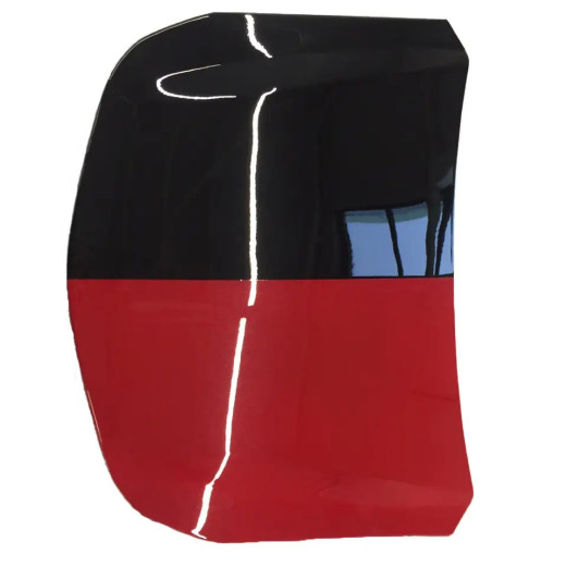 TM-224-BR Чорно-червона модель капота - BIG SIZE car hood model with half BLACK and half RED paint