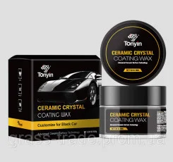 Твердий віск TONYIN для темних авто CERAMIC BLACK WAX 200 г