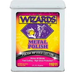 Вата для очищення металу та хрому Wizard Metal Polish